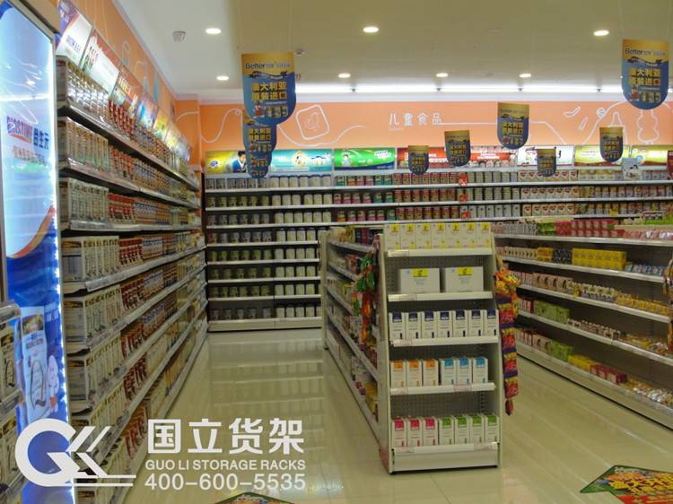 母婴店奶粉专柜货架